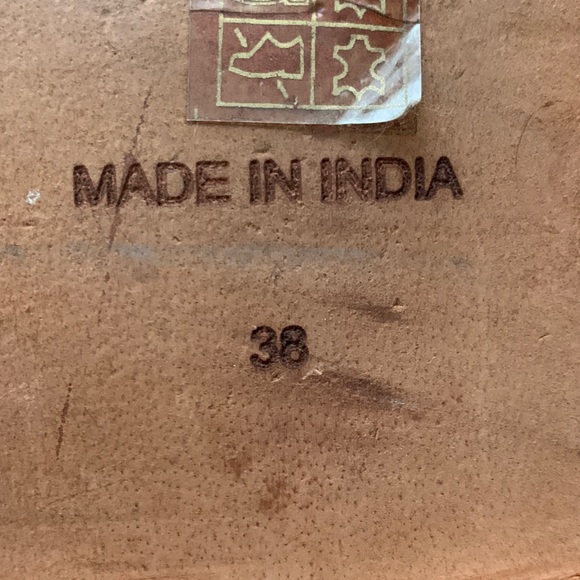 Free People Tan Leather Slide Sandals - Picture 5 of 5